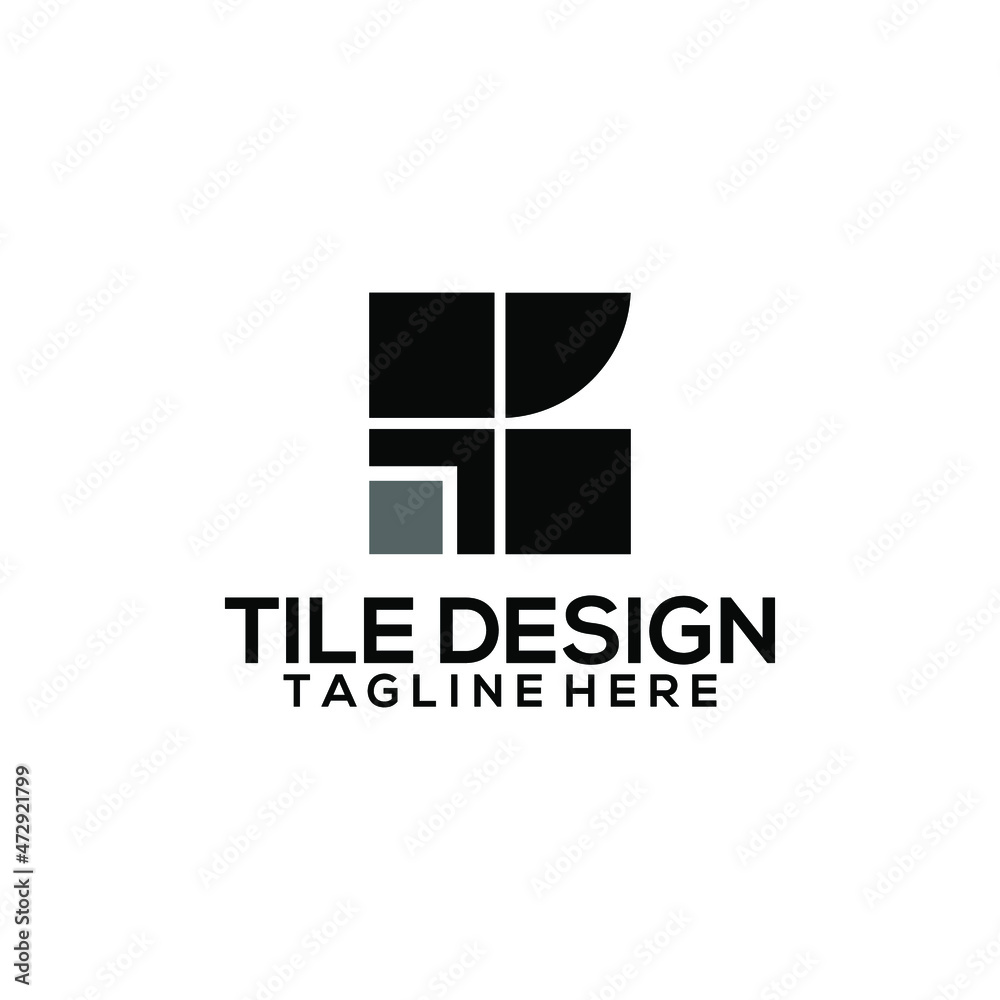 Abstract Tile Logo Concept Isolated in White Background Abstract Tile Logo Concept Isolated in White Background