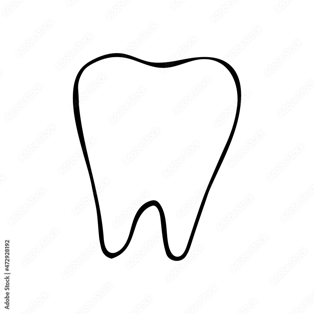 tooth hand drawn doodle. vector, scandinavian, nordic, minimalism, monochrome. icon. dentist, medicine. tooth hand drawn doodle. vector, scandinavian, nordic, minimalism, monochrome. icon. dentist, medicine.