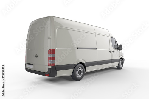 Pickup car on white background mock up