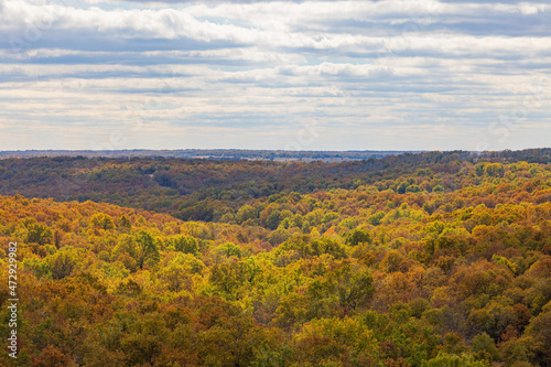 Fall color of the Osage Hills State Park
