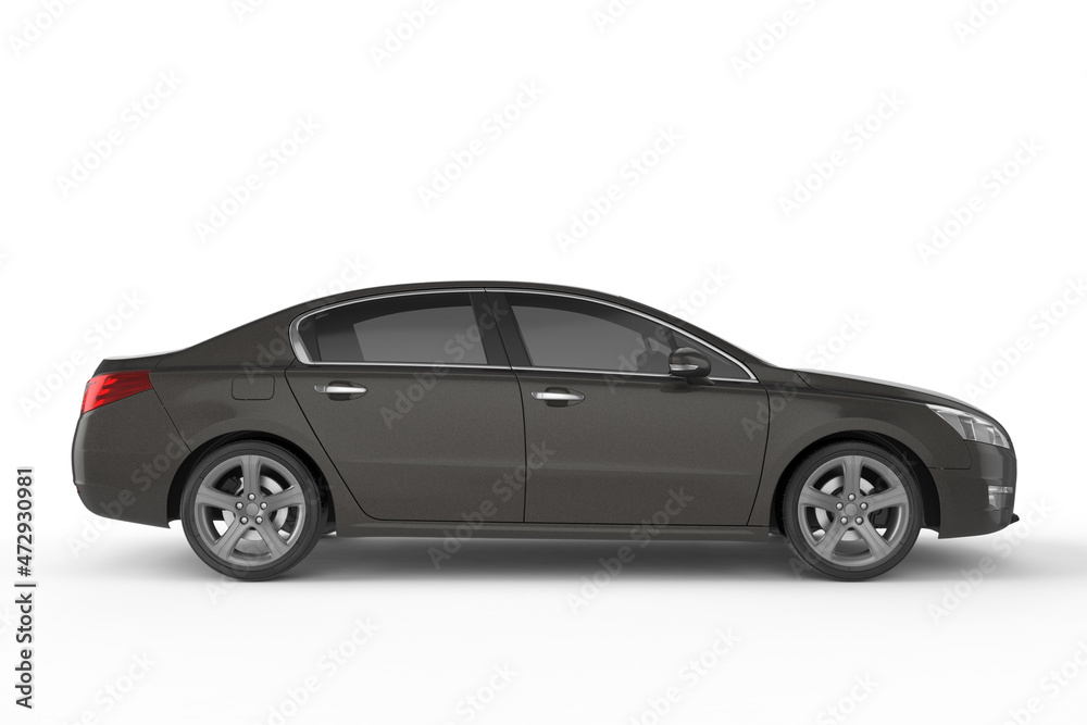 Obraz premium Black car on white background mockup