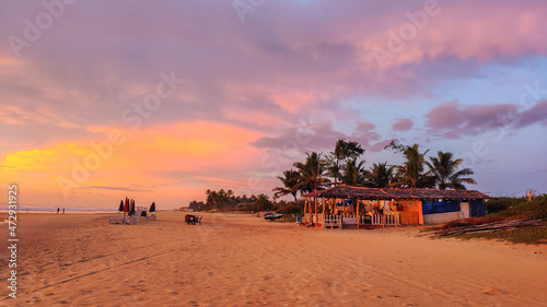 Fototapeta Naklejka Na Ścianę i Meble -  sunset on the Goa's beach