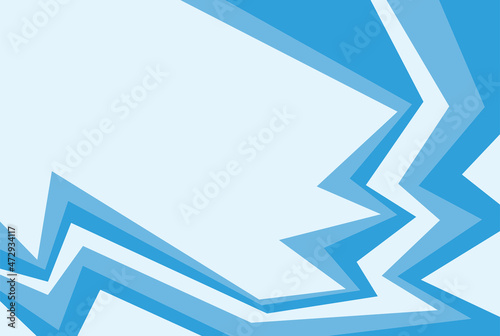 Abstract background with blue polygonal and zigzag pattern and some copy space area