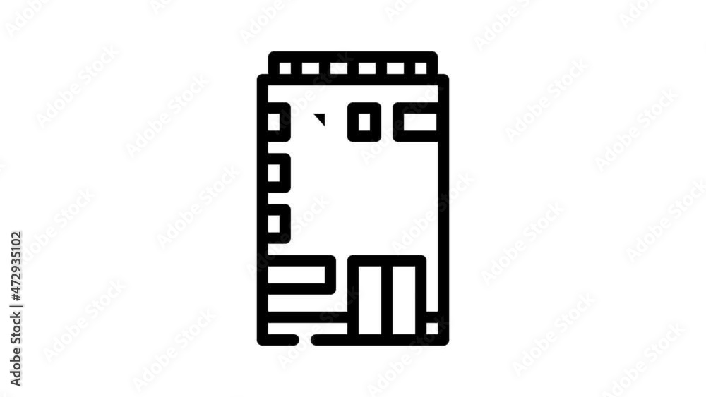 House Real Estate line icon animation. Bungalow On Water And Skyscraper Office Building, Cottage And Residence, Modern And Medieval House House Real Estate line icon animation. Bungalow On Water And Skyscraper Office Building, Cottage And Residence, Modern And Medieval House