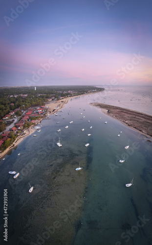 VIEW OF THE DRONE FROM CAP FERET -BEAUTIFUL SUNRISE photo