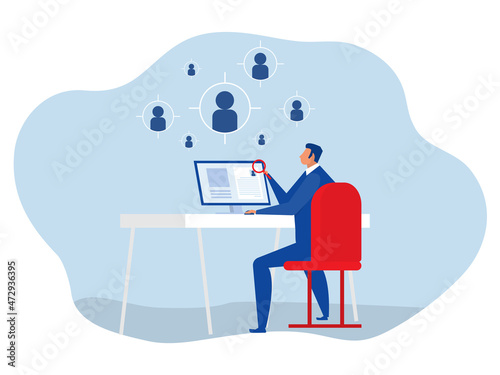 KYC or know your customer concept Process of Minimizing Financial Risks in Business Relationship.  business identification concept vector