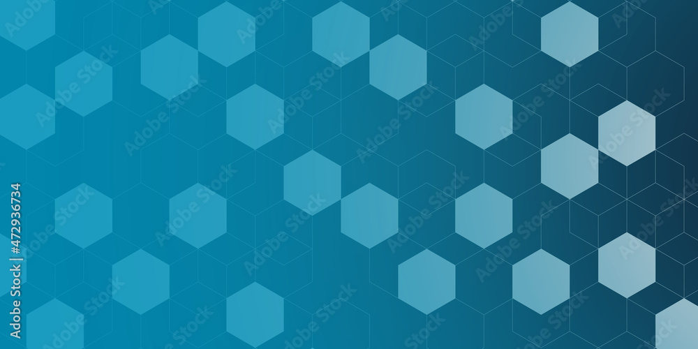 Fototapeta premium blue abstract technology geometric hexagon background