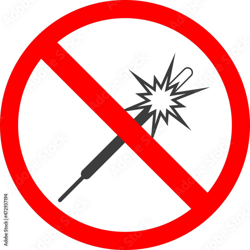 Ban on the use of sparklers with sparks.