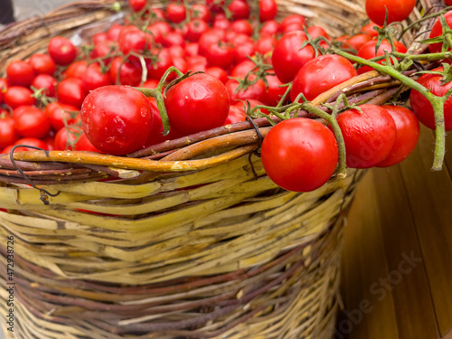 Fresh Organic Tomato in a Grocery Market