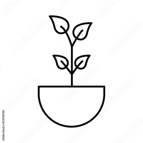 plant pot Vector icon which is suitable for commercial work and easily modify or edit it  