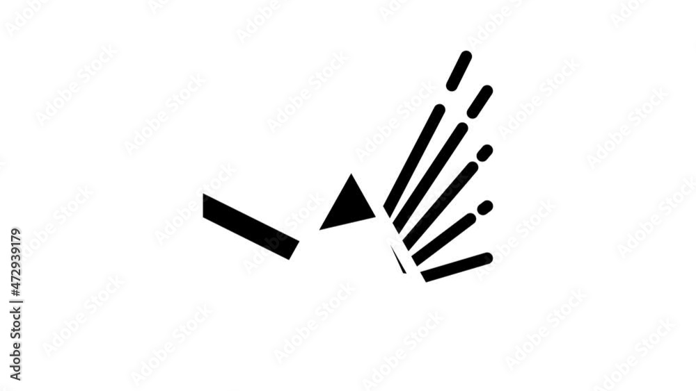 Electromagnetic Science Physics glyph icon animation. Electromagnetic And Ultraviolet Waves, X-ray Electronic Equipment And Spectrum Range, Prism Light And Sv Battery Electromagnetic Science Physics glyph icon animation. Electromagnetic And Ultraviolet Waves, X-ray Electronic Equipment And Spectrum Range, Prism Light And Sv Battery