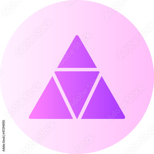 pyramid chart gradient icon