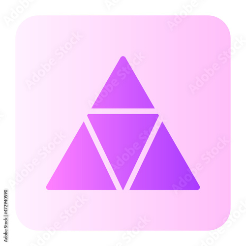 pyramid chart gradient icon