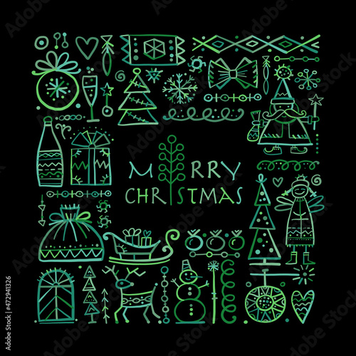 Happy New Year Background. Christmas Card for your design