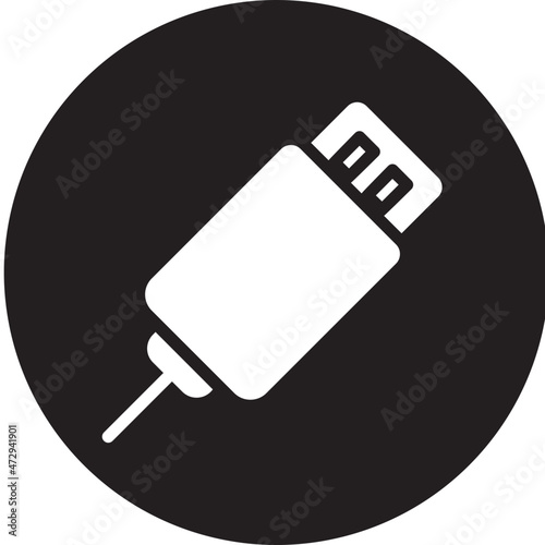 usb glyph icon