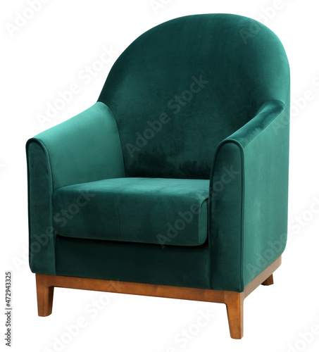 Armchair isolated on white background. View 2. Including clipping path