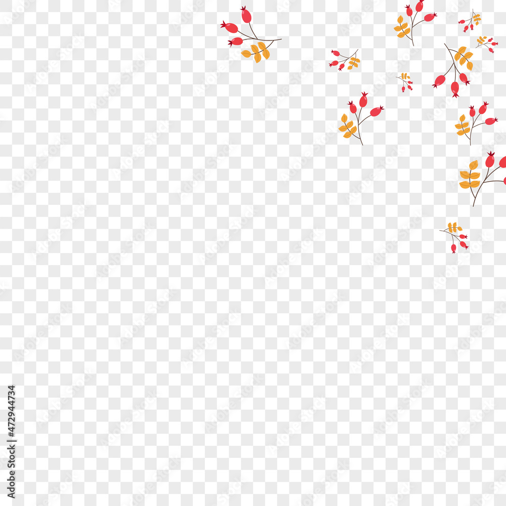 Pink Berries Background Transparent Vector. Herb Silhouette Card. Red Foliage Collection. Season Set. Leaves Gradation. Pink Berries Background Transparent Vector. Herb Silhouette Card. Red Foliage Collection. Season Set. Leaves Gradation.