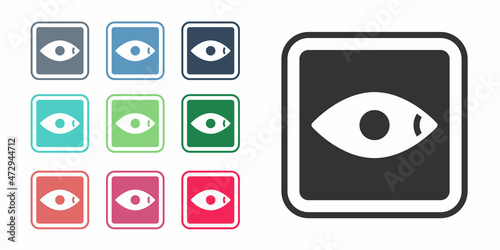 Black Film or movie cinematography rating or review icon isolated on white background. Set icons colorful. Vector