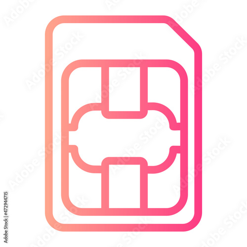 sim card gradient icon