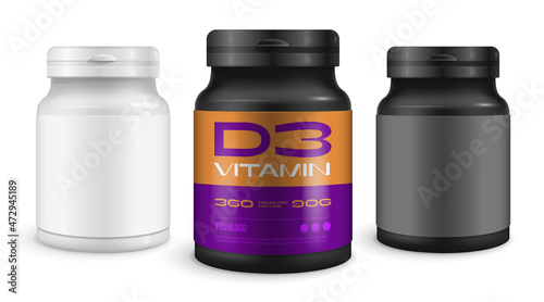 Medicine And Vitamin Bottle Set