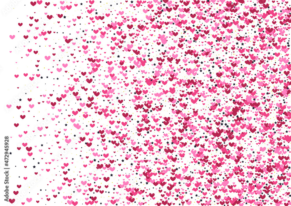 Fototapeta premium Yellow Abstract Star Texture. Red Holiday Illustration. Confetti Shadow Background. Pink Circle Isolated. Bright Backdrop.