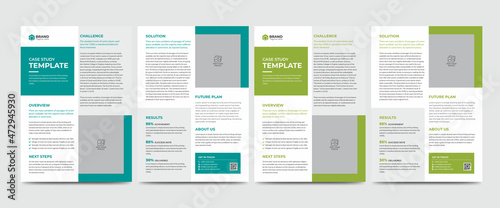 Case Study Template. Corporate Modern Business Double Side Flyer and Poster Template. Modern Case Study Design