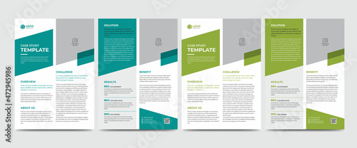 Case Study Template. Corporate Modern Business Double Side Flyer and Poster Template. Modern Case Study Design