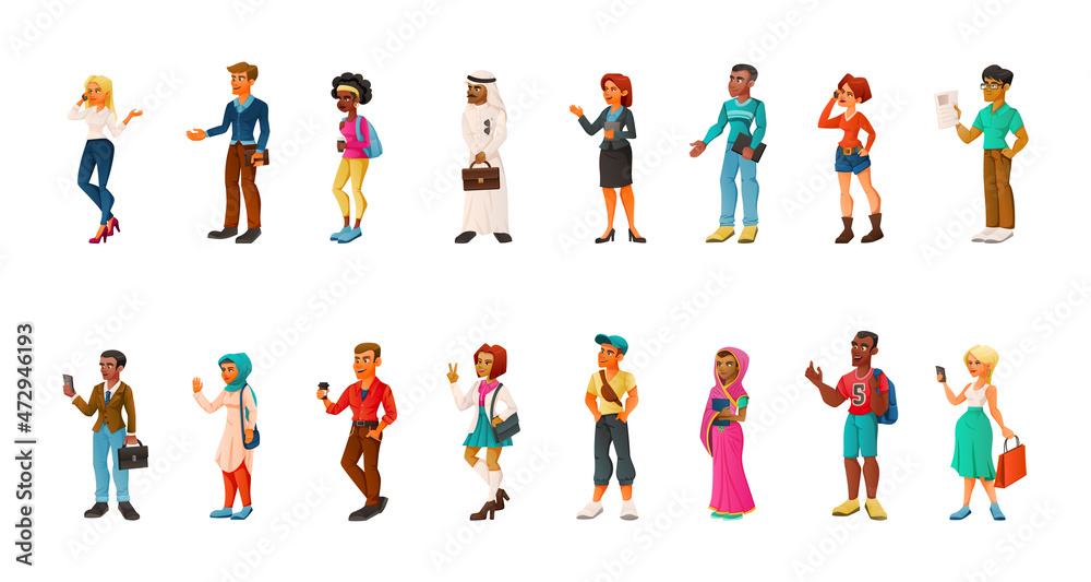 Diversity Cartoon Characters Collection