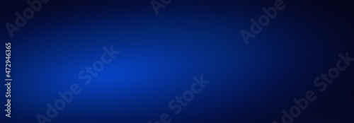 Empty dark blue with light and shadow banner abstract background. Copy space studio room for present your products.