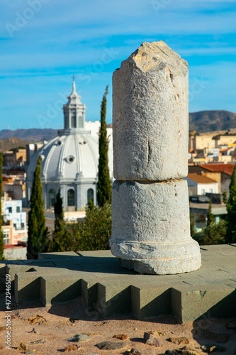 Cartagena ancient ruin tousitic in Spain photo