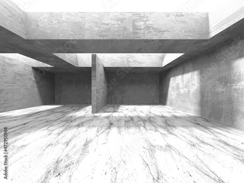 Abstract architecture interior background. Empty concrete room