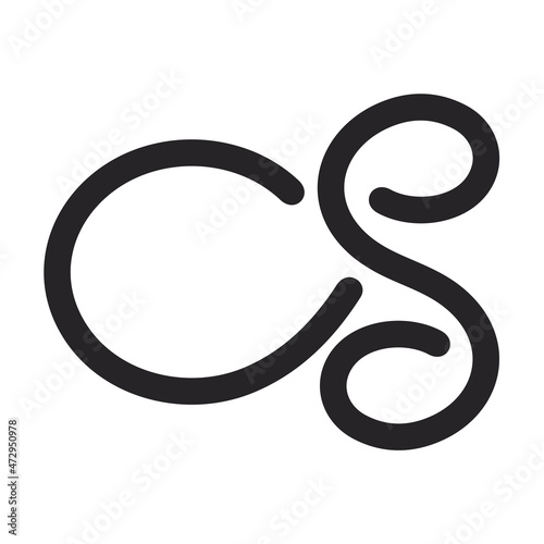 octopus initials logo icon vector