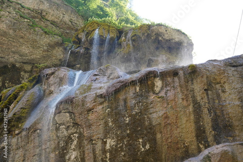 Beautiful waterfall in the mountains