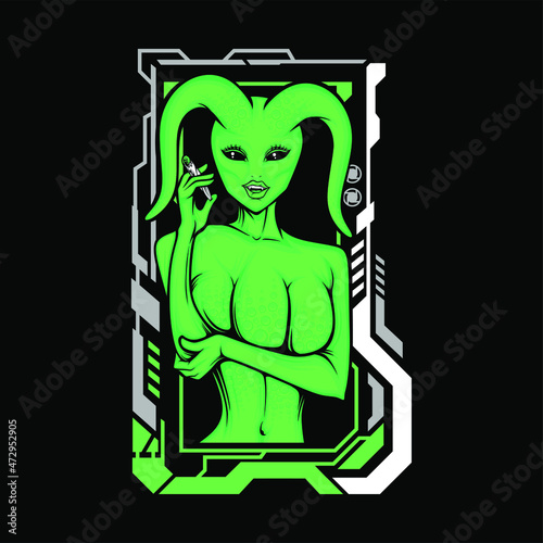 sexy green alien