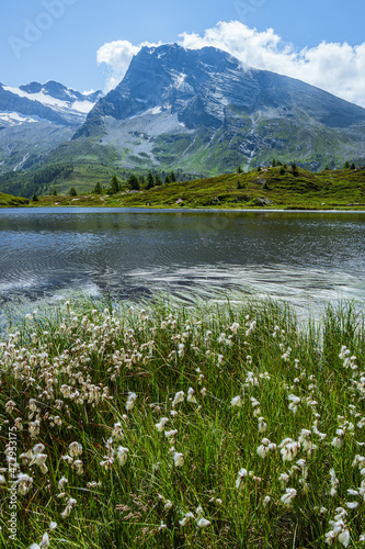 The meadows, glaciers, lakes and mountains of the Simplon Pass: one of the most beautiful areas of Switzerland located in the heart of the Alps - July 2021.