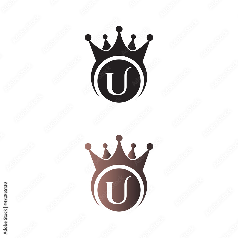 luxury crown letter mark U monogram luxury crown letter mark U monogram