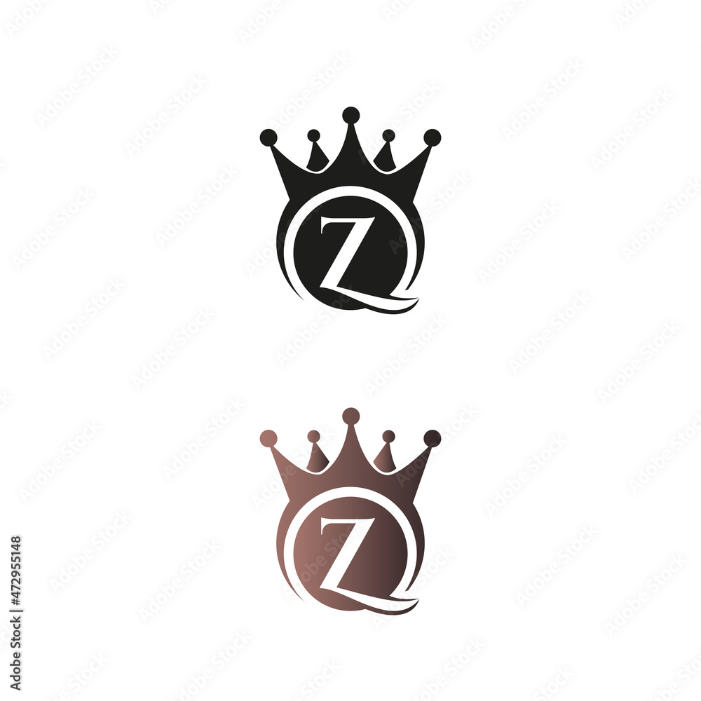 luxury crown letter mark Z monogram luxury crown letter mark Z monogram