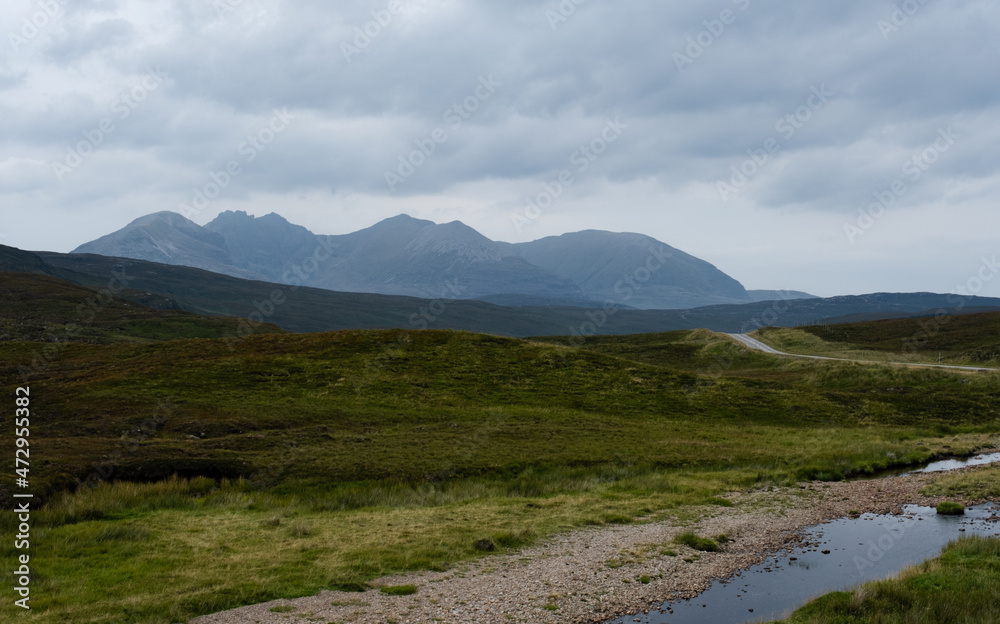 The Sgurr Mor range from Fainmore in the Scottish Highlands