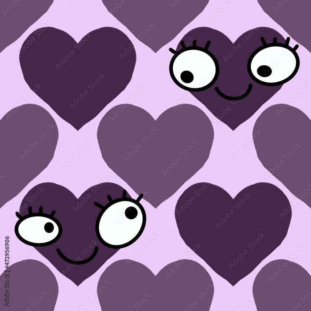 Seamless valentines pattern with hearts for postcard and gifts and cards Seamless valentines pattern with hearts for postcard and gifts and cards