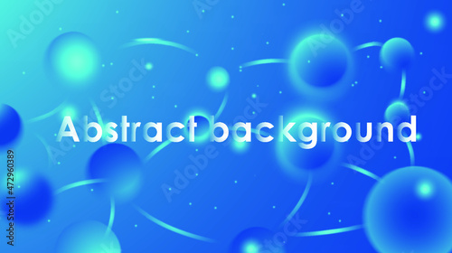 Blue background with circle shape broadcast backdrop for media channel