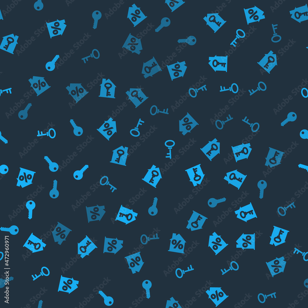 Set House with percant discount, key, and on seamless pattern. Vector Set House with percant discount, key, and on seamless pattern. Vector
