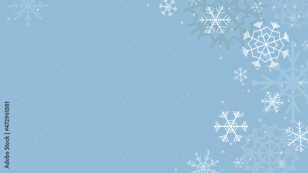 Christmas background: beautiful snowflakes on a blue background Christmas background: beautiful snowflakes on a blue background