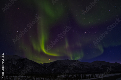 Northern Lights  Aurora Borealis or Polar Lights  - Dalton Highway  Alaska  USA 