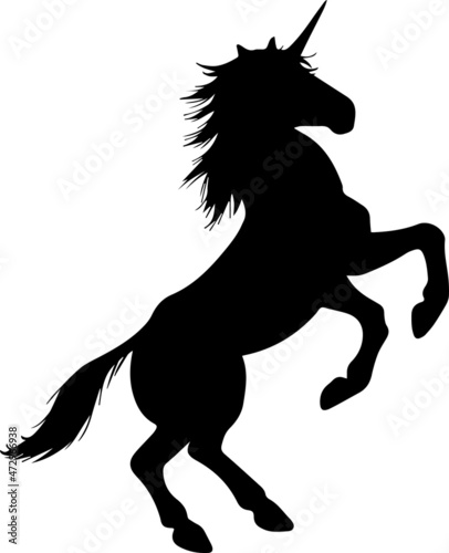 Fototapeta Naklejka Na Ścianę i Meble -  Unicorn Silhouette SVG Unicorn Clipart