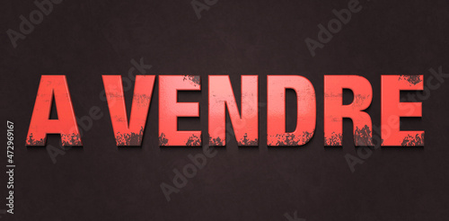a vendre rouge grunge