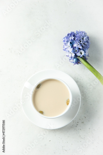 Tea with milk and cardamom