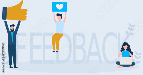 People give star review rating and feedback.