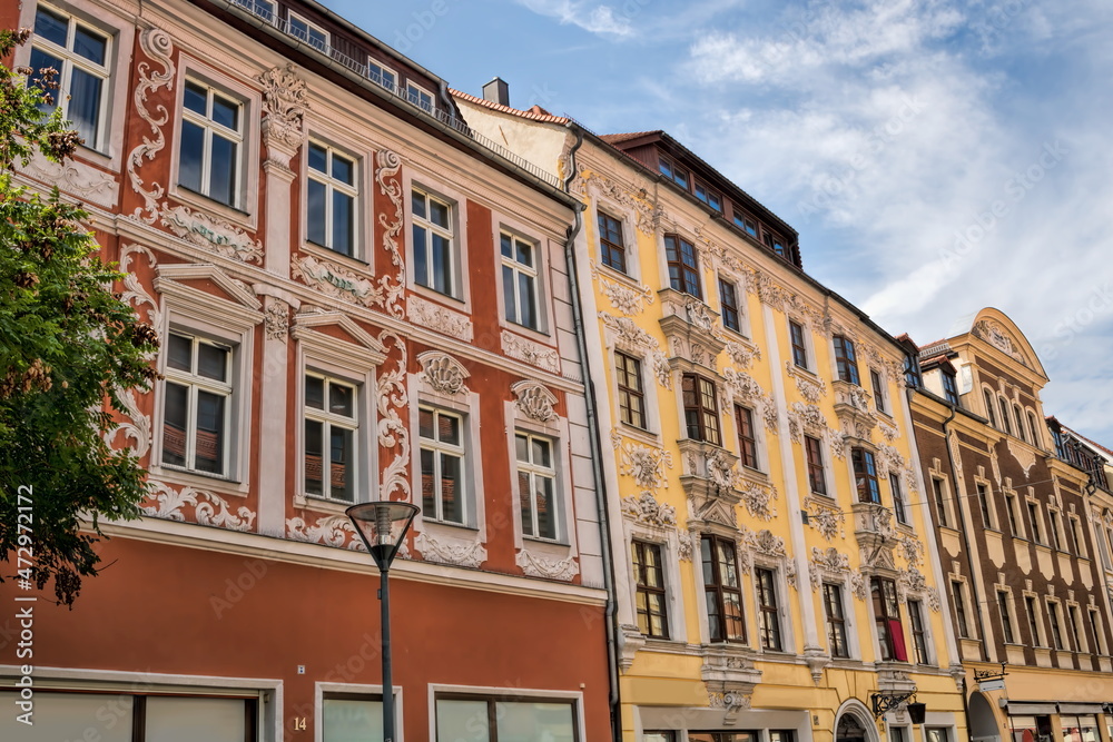 Obraz premium bautzen, deutschland - sanierte häuser in der altstadt