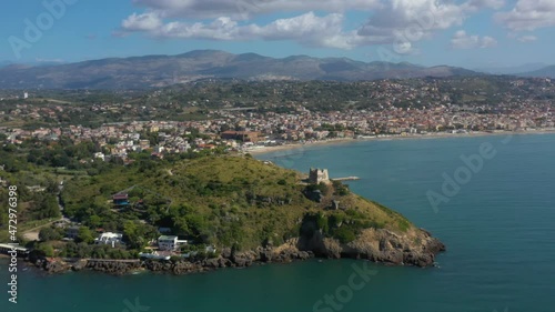 Torre di Scauri, Aerial footage - Parco di Gianola e Monte di Scauri, Marina di Minturno (4K) Latina Province, Italy photo