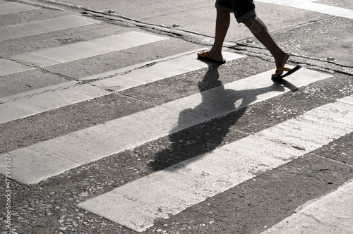 person walking on the street